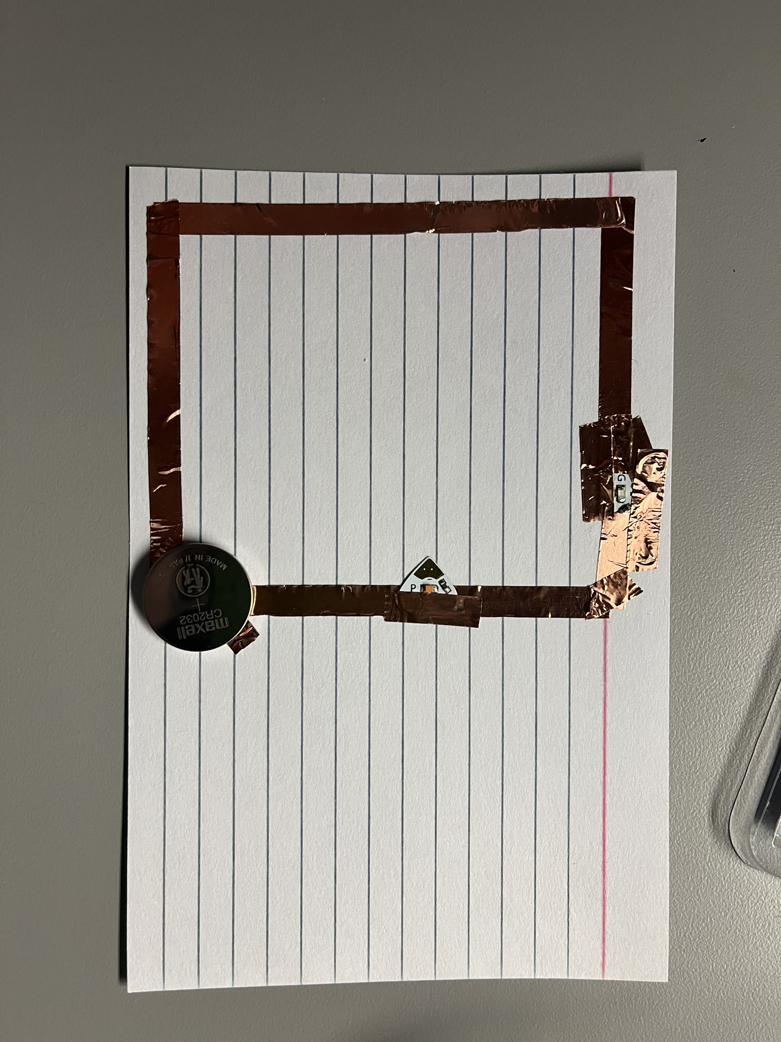 There were a lot of failed circuits in the process of remembering how to construct them and learning how to best utilize the copper tape.