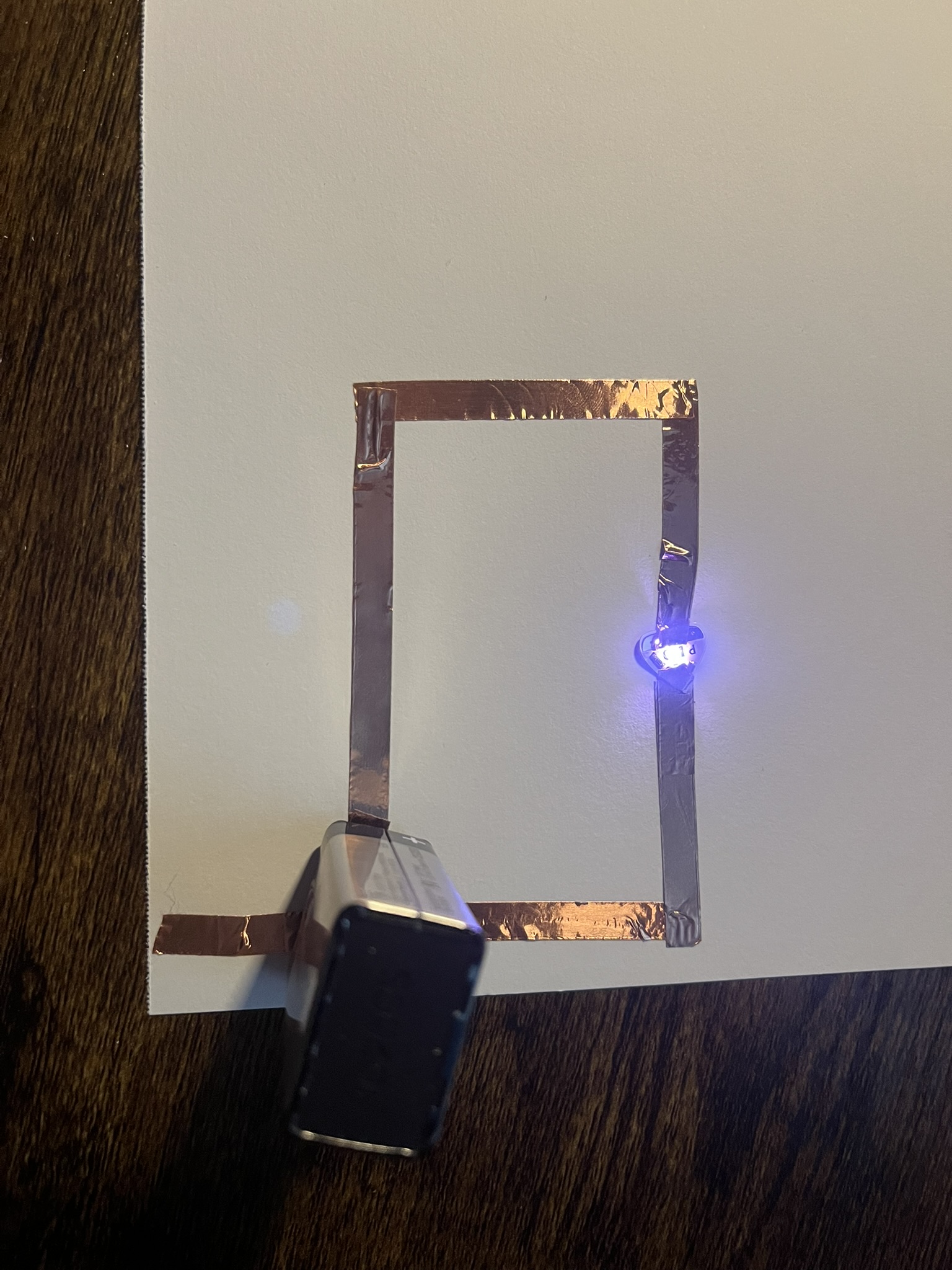 There were a lot of failed circuits in the process of remembering how to construct them and learning how to best utilize the copper tape.