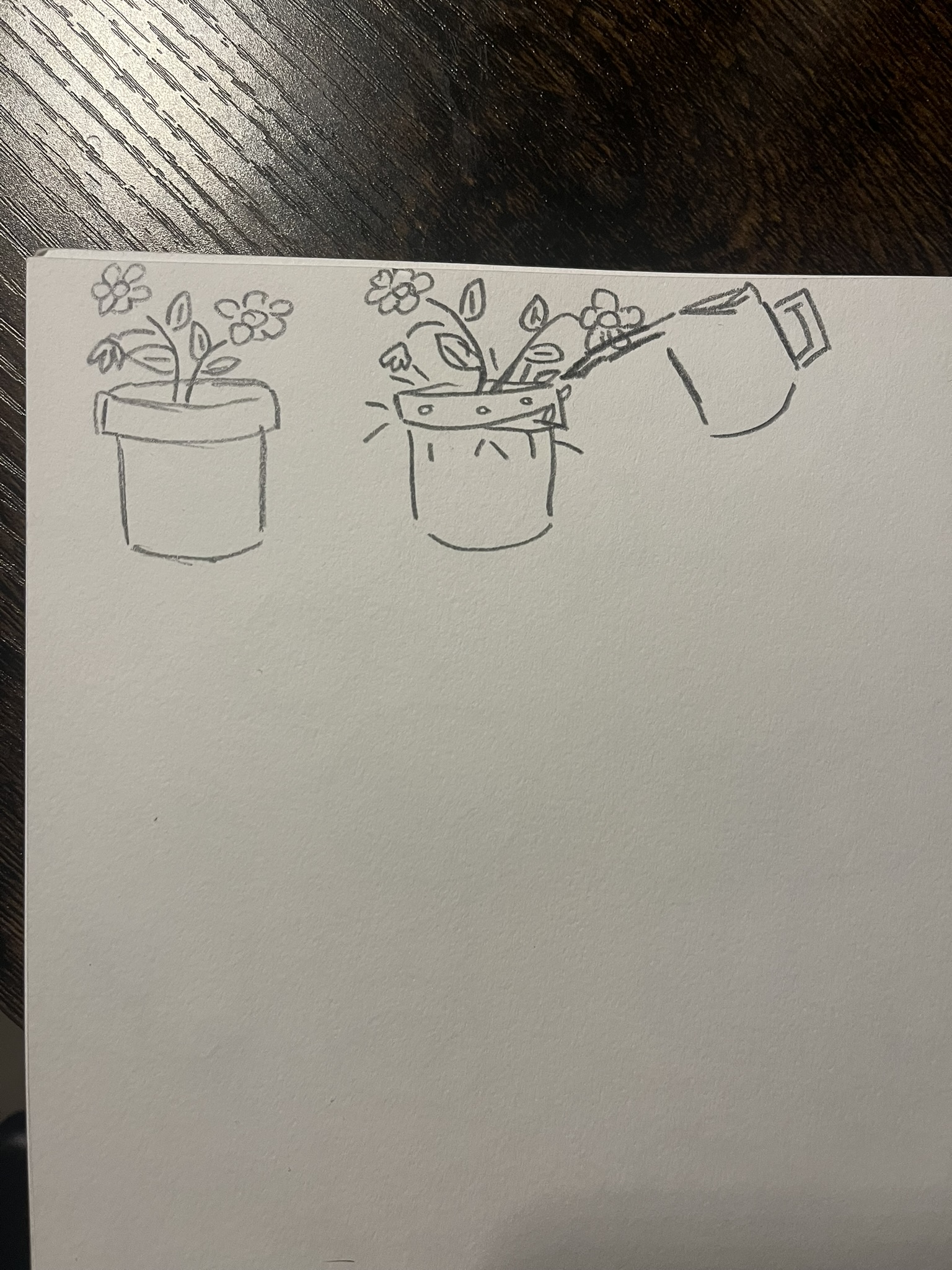 This sketch is my first pass on my watering can idea that I go on to enjoy constructing so much.