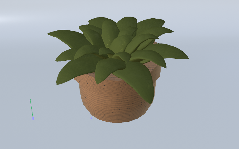 Finding textures I liked was a bit of a struggle for the plant as I didn't want it to be too shiny and funny looking.