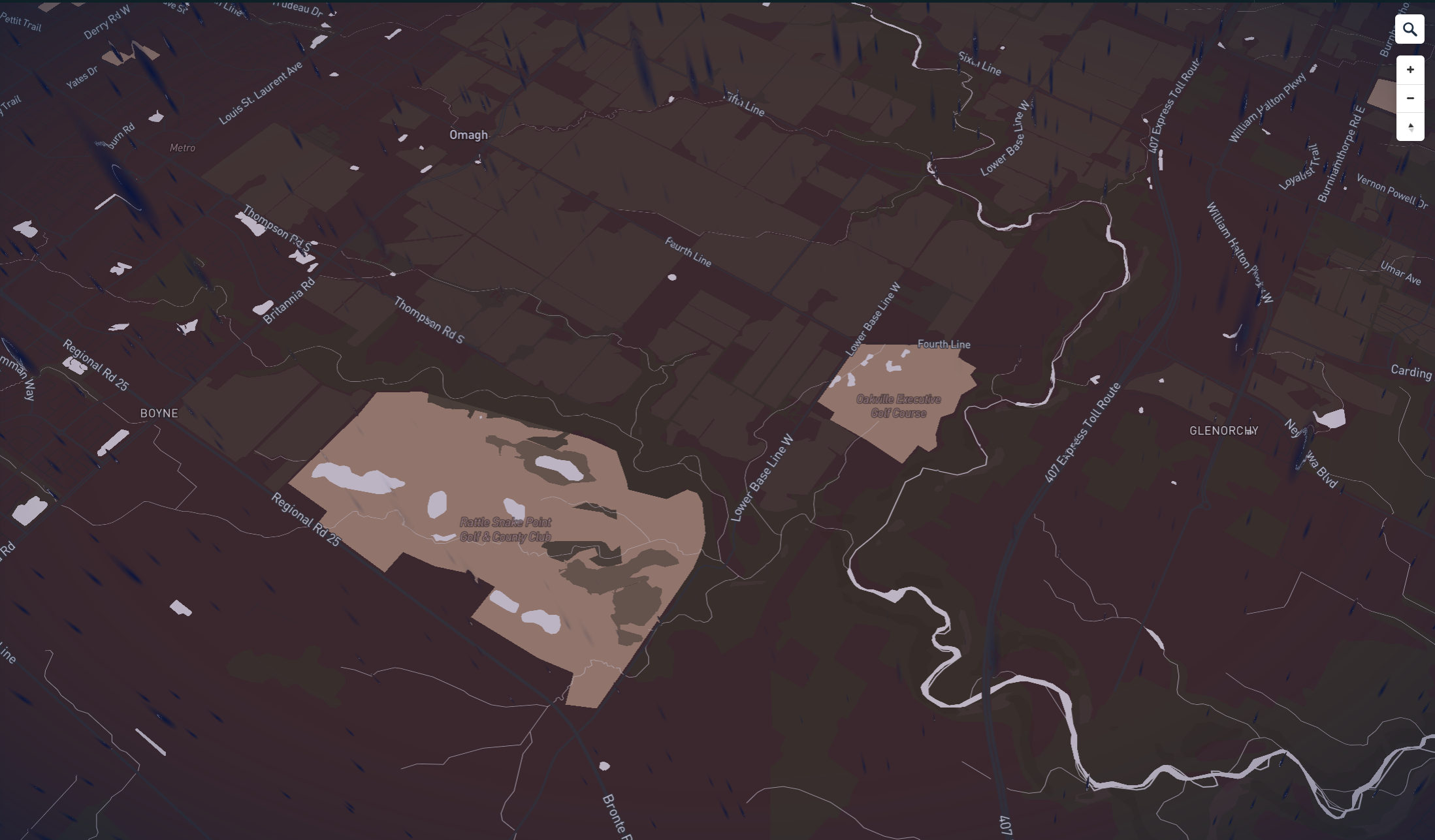 I do like how dark this colour scheme is contrasting with the bright water, it makes it look very interesting especially with the added darkness of the rain.