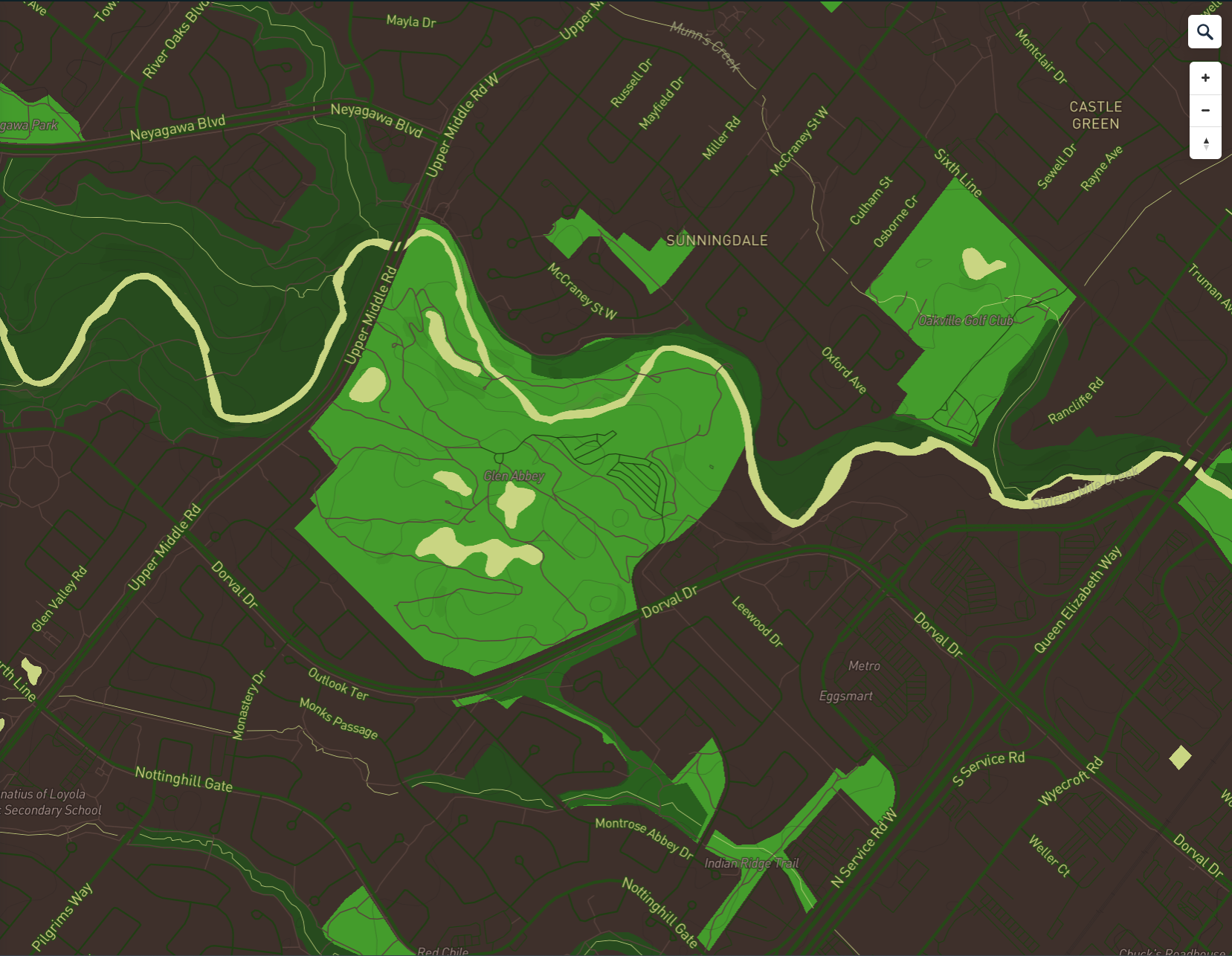 I really like the colour scheme from the beetle with all the greens and browns so I wanted to look arouind Oakville with it!