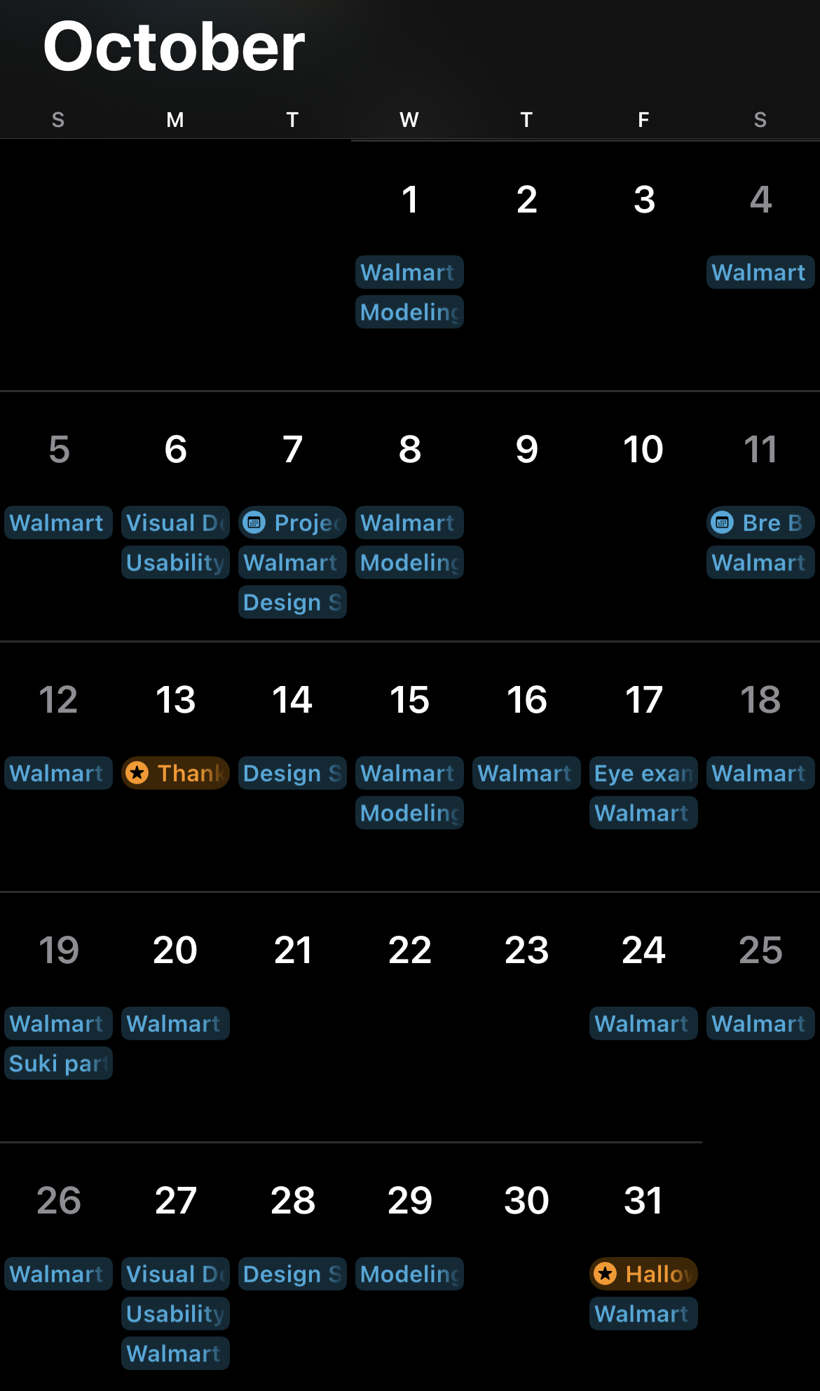 I do this for every single month and I have for awhile now, my October was very busy because of how sick I got.